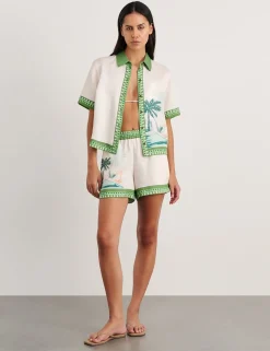 Lyocell Rich Printed Collared Shirt