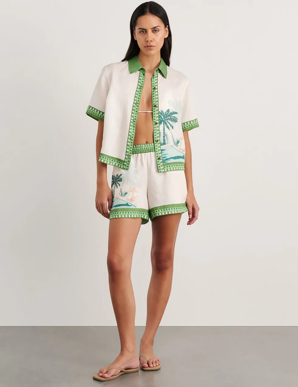 Lyocell Rich Printed Collared Shirt