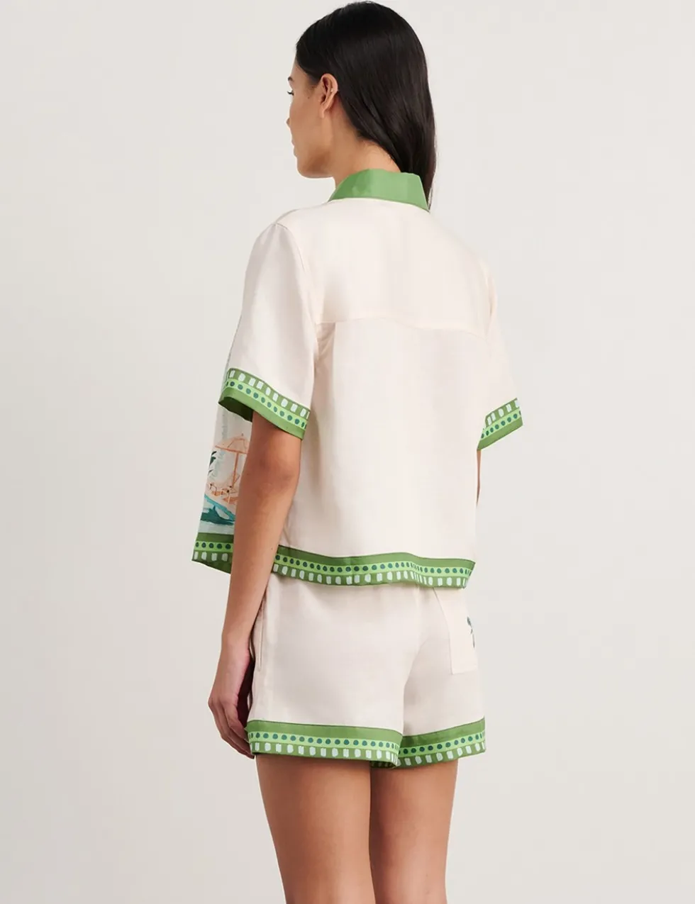 Lyocell Rich Printed Collared Shirt