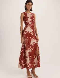 Lyocell Rich Printed Midi Tea Dress