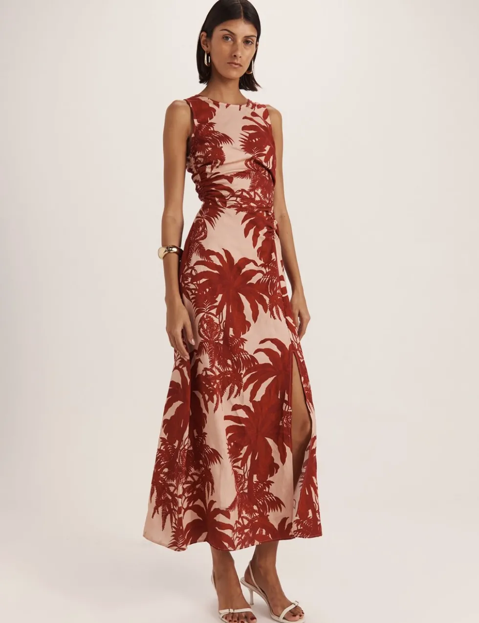 Lyocell Rich Printed Midi Tea Dress