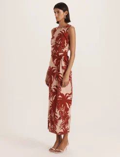 Lyocell Rich Printed Midi Tea Dress