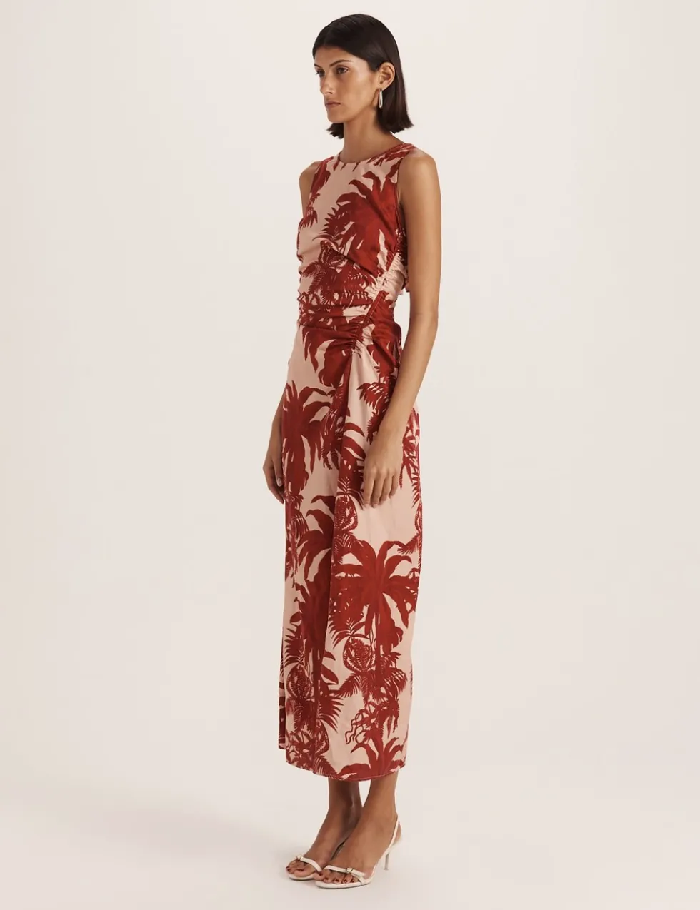 Lyocell Rich Printed Midi Tea Dress
