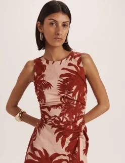 Lyocell Rich Printed Midi Tea Dress