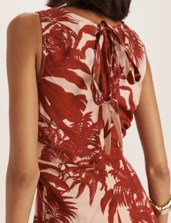 Lyocell Rich Printed Midi Tea Dress