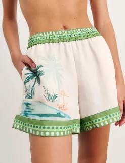 Lyocell Rich Printed Shorts