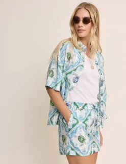 Lyocell Rich Printed Shorts