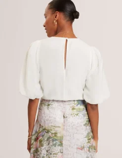 Lyocell Rich Puff Sleeve Top