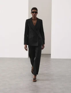 Lyocell Rich Tailored Double Breasted Blazer