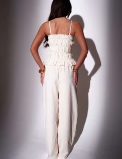 Lyocell Rich Wide Leg Trousers