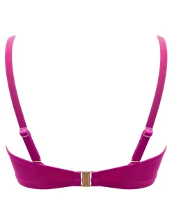 Madrid Wired Ruched Plunge Bikini Top (B-G)