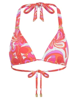 Maia Printed Padded Triangle Bikini Top