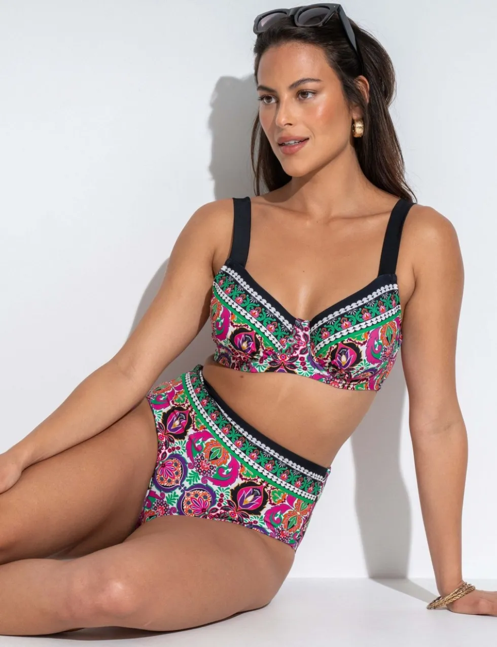 Maldives Wired Ring Detail Bikini Top C-G