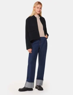 Marie Pure Cotton Collared Short Jacket