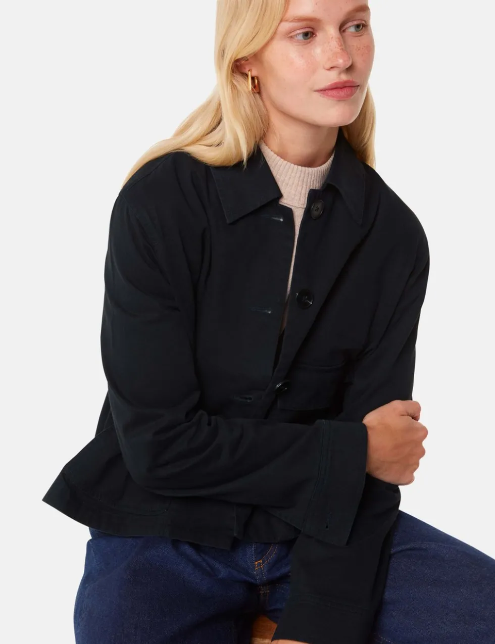 Marie Pure Cotton Collared Short Jacket