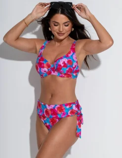 Marrakesh Floral Roll Top Bikini Bottoms