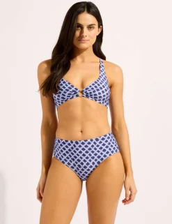 Marseille Geometric High Waisted Bikini Bottoms