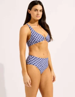 Marseille Geometric High Waisted Bikini Bottoms
