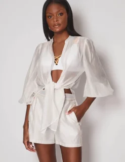 Martinique Cotton Rich High Waisted Shorts