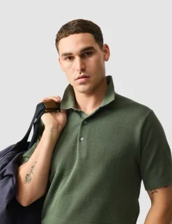 Masons Pure Cotton Flat Knitted Polo Shirt
