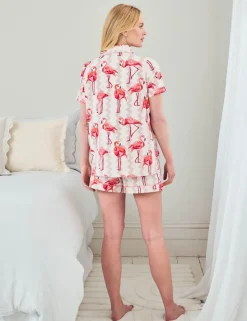 Maternity Cotton Rich Flamingo Shortie Set