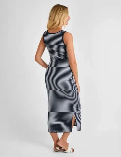 Maternity Cotton Rich Striped Maxi Dress