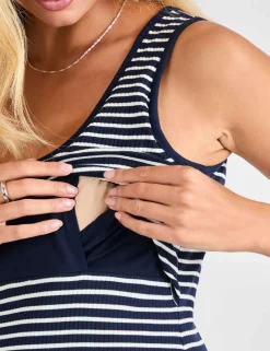 Maternity Cotton Rich Striped Maxi Dress