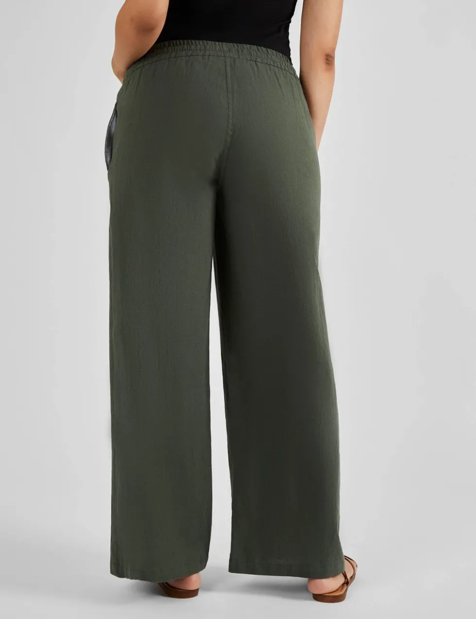 Maternity Cotton Rich Wide Leg Trousers