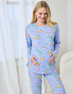 Maternity Dinosaur Print Pyjama Set