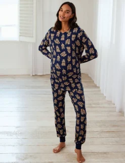 Maternity Dog Print Crew Neck Pyjamas