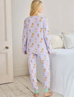 Maternity Dog Print Crew Neck Pyjama Set