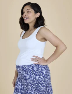 Maternity Floral Midi Slip Skirt