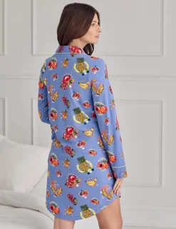 Maternity Jersey Fruit Print Nightshirt