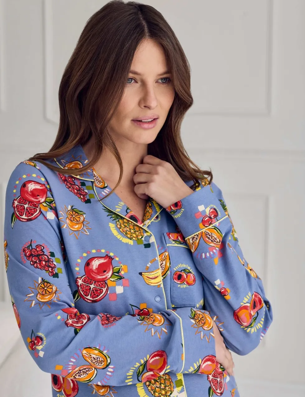 Maternity Jersey Fruit Print Nightshirt