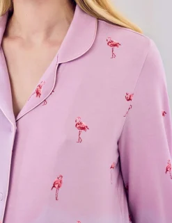 Maternity Modal Rich Flamingo Print Nightshirt