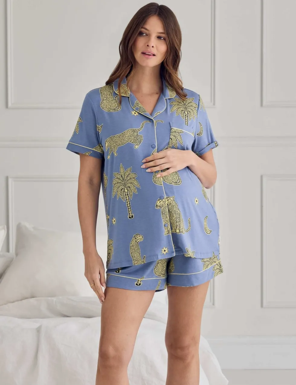 Maternity Printed Shortie Set
