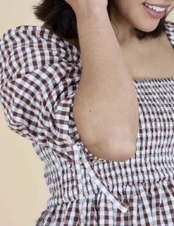 Maternity Pure Cotton Gingham Midi Dress