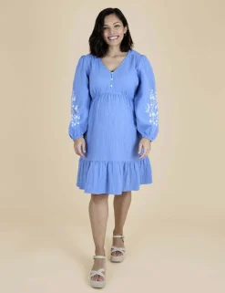 Maternity Pure Cotton Mini Smock Dress