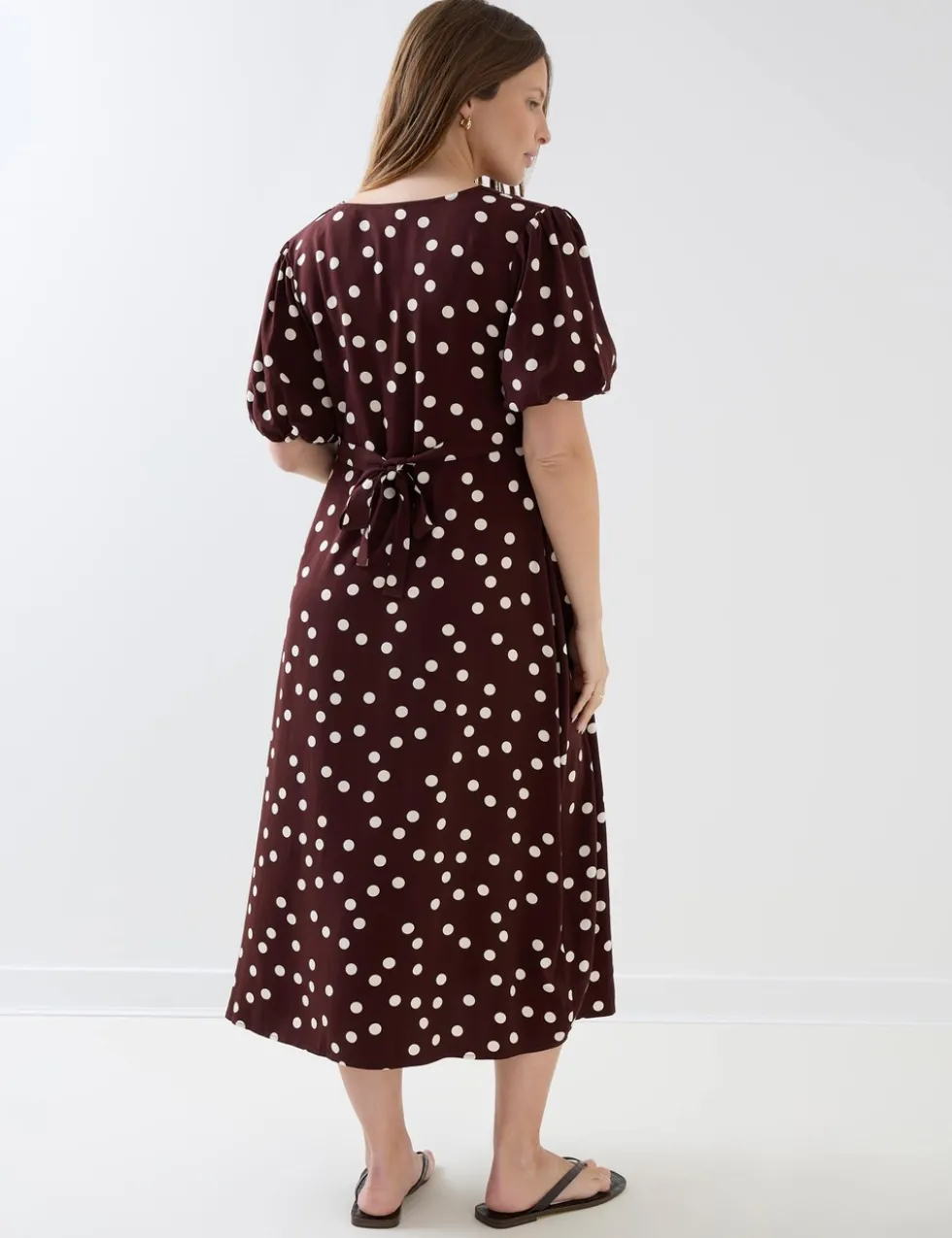 Maternity Spot Print Midi Dress