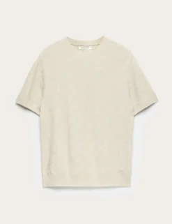 Mercerised Cotton Geometric Knitted T-shirt