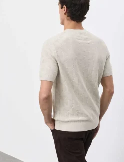 Mercerised Cotton Geometric Knitted T-shirt