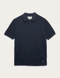 Mercerised Cotton Knitted Polo Shirt