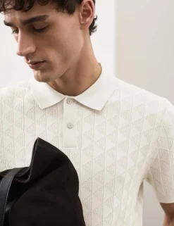 Mercerised Cotton Knitted Polo Shirt