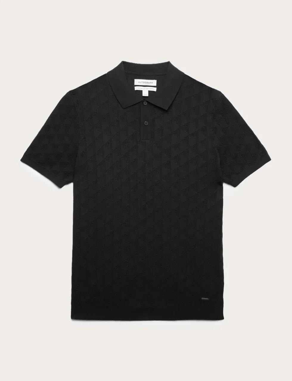 Mercerised Cotton Knitted Polo Shirt