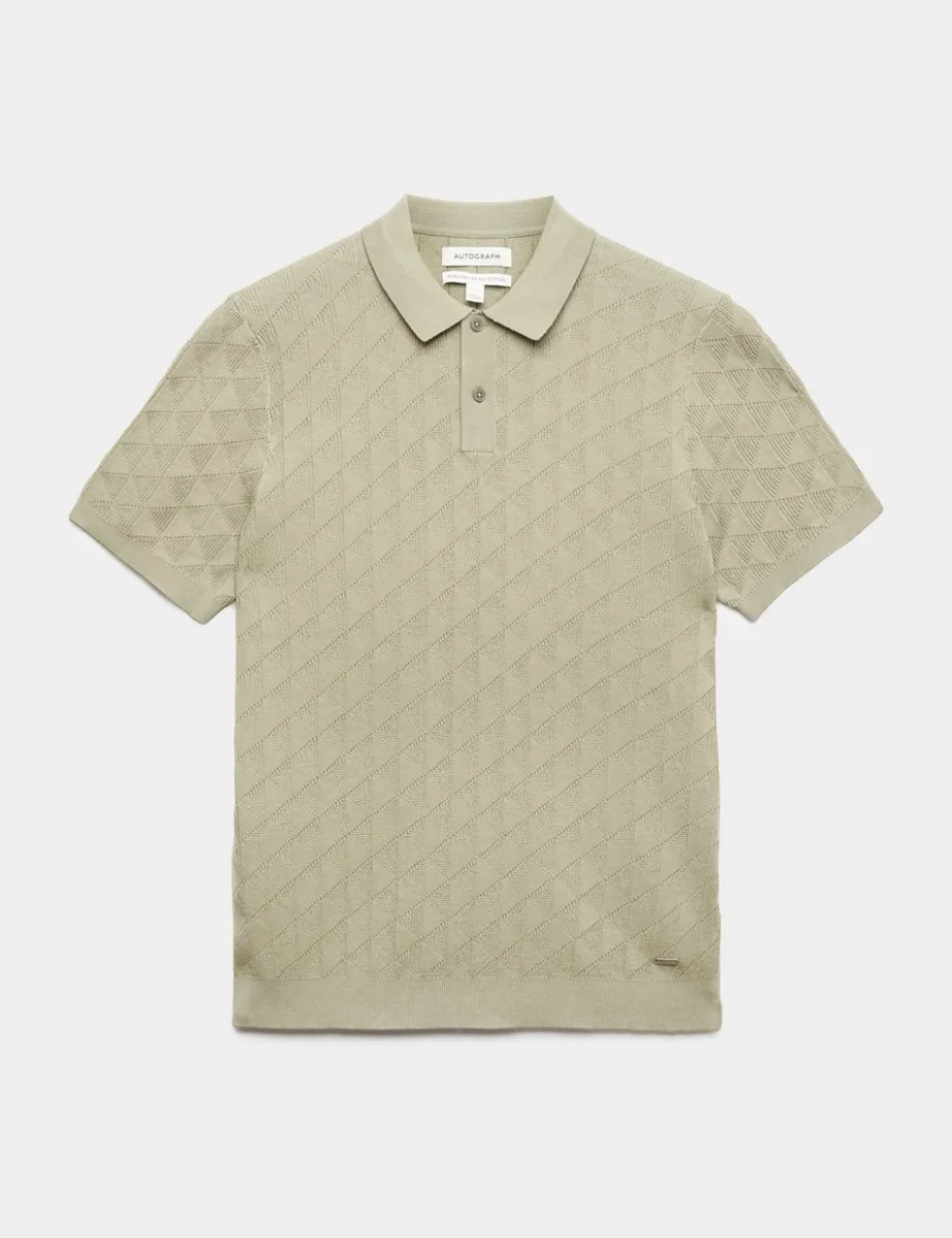 Mercerised Cotton Knitted Polo Shirt