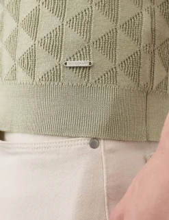 Mercerised Cotton Knitted Polo Shirt