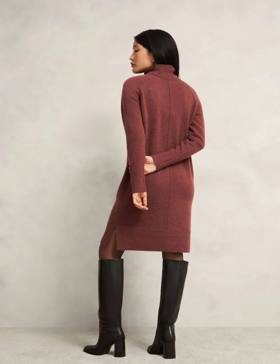 Merino Wool Blend Knitted Dress with Alpaca