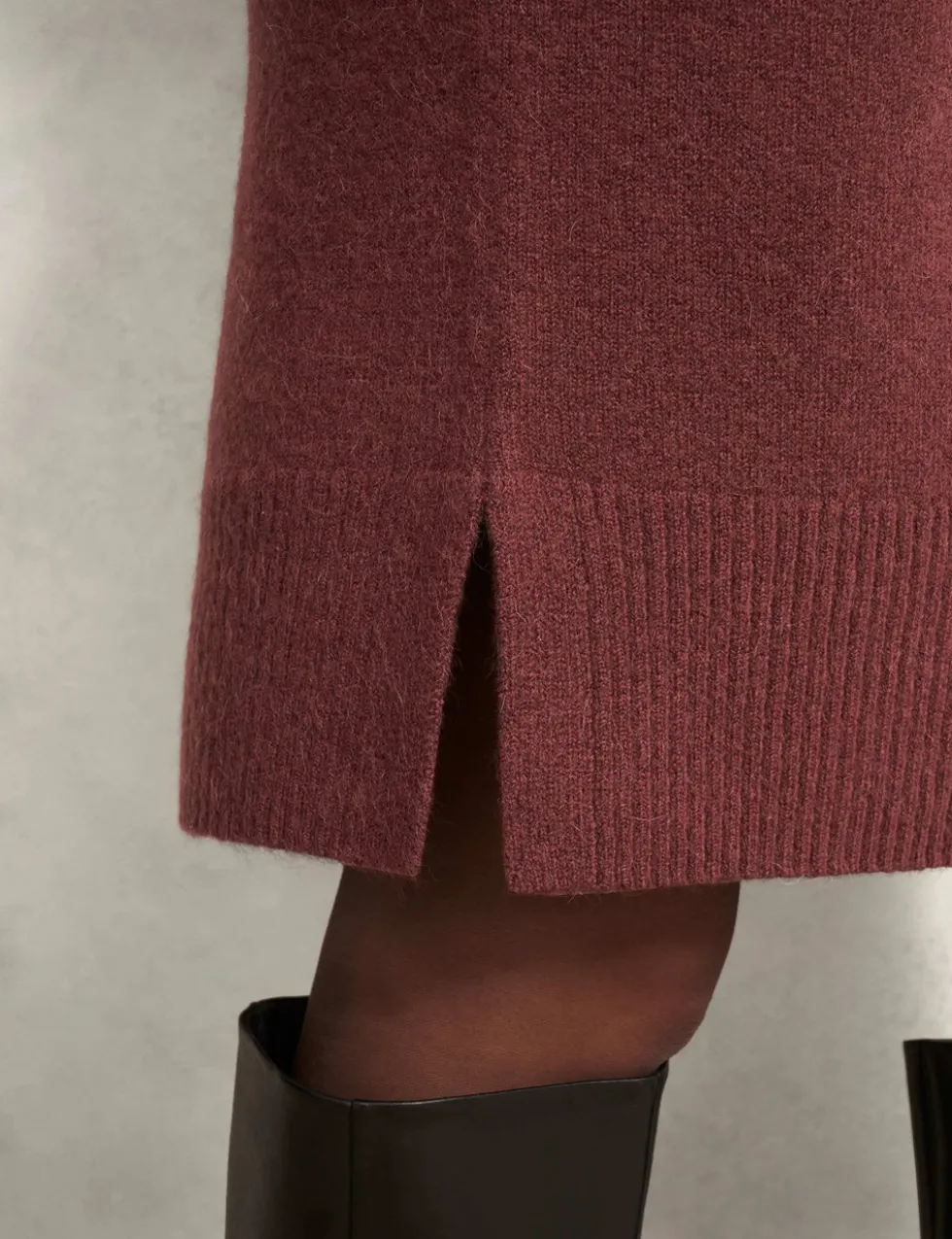 Merino Wool Blend Knitted Dress with Alpaca