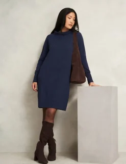 Merino Wool Blend Mini Knitted Dress