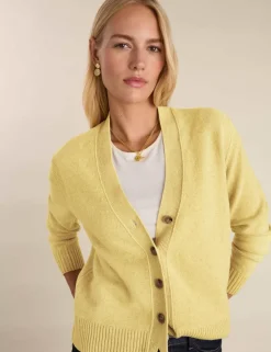Merino Wool Blend V-Neck Cardigan